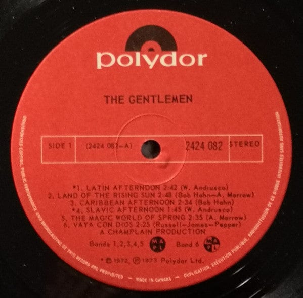 The Gentlemen  - The Gentlemen (LP, Album) - Funky Moose Records 2729355628-LOT009 Used Records