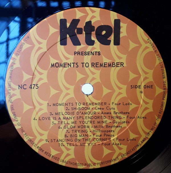 Various : Moments To Remember (LP, Comp)